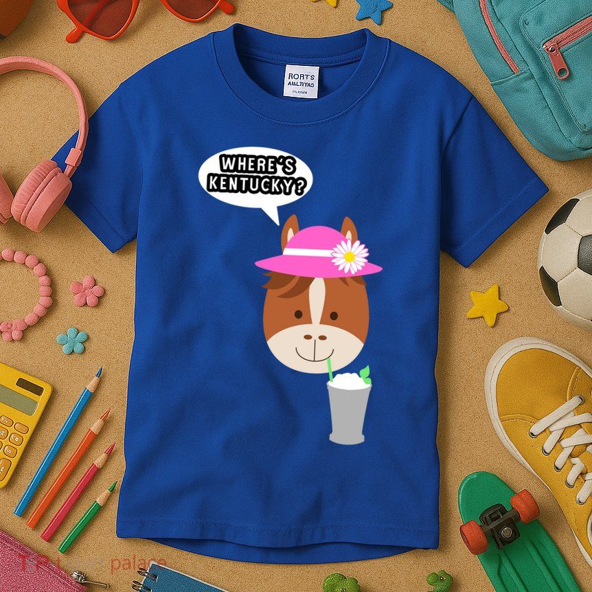 Funny Horse Racing Derby Where's Kentucky Party Gift Kids T-Shirt