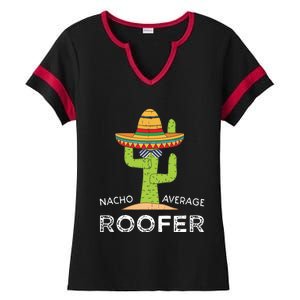 Fun Hilarious Roofing Joke Humor Funny Saying Roofer Ladies Halftime Notch Neck Tee