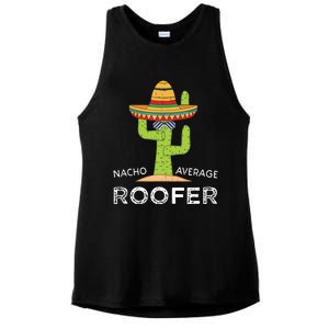 Fun Hilarious Roofing Joke Humor Funny Saying Roofer Ladies PosiCharge Tri-Blend Wicking Tank