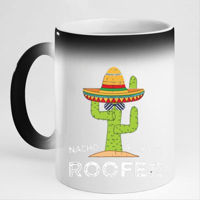 Fun Hilarious Roofing Joke Humor Funny Saying Roofer 11oz Black Color Changing Mug