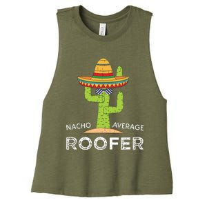 Fun Hilarious Roofing Joke Humor Funny Saying Roofer Women's Racerback Cropped Tank