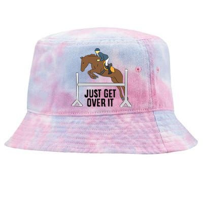 Funny Horse Rider Hunter Jumper Horse Equestrian Gift Tie-Dyed Bucket Hat