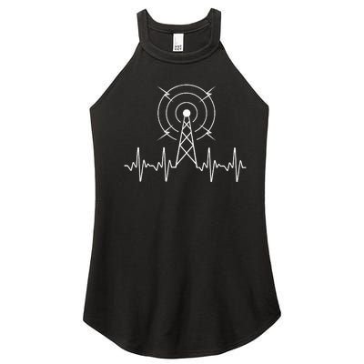 Funny Ham Radio Art For Ham Operator Amateur Radio Women’s Perfect Tri Rocker Tank