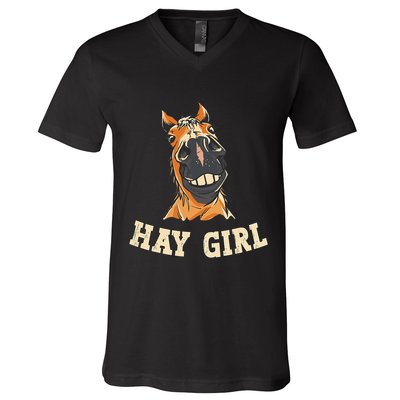 Funny Horseback Riding Equestrian Funny Horse V-Neck T-Shirt