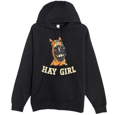 Funny Horseback Riding Equestrian Funny Horse Premium Pullover Hoodie