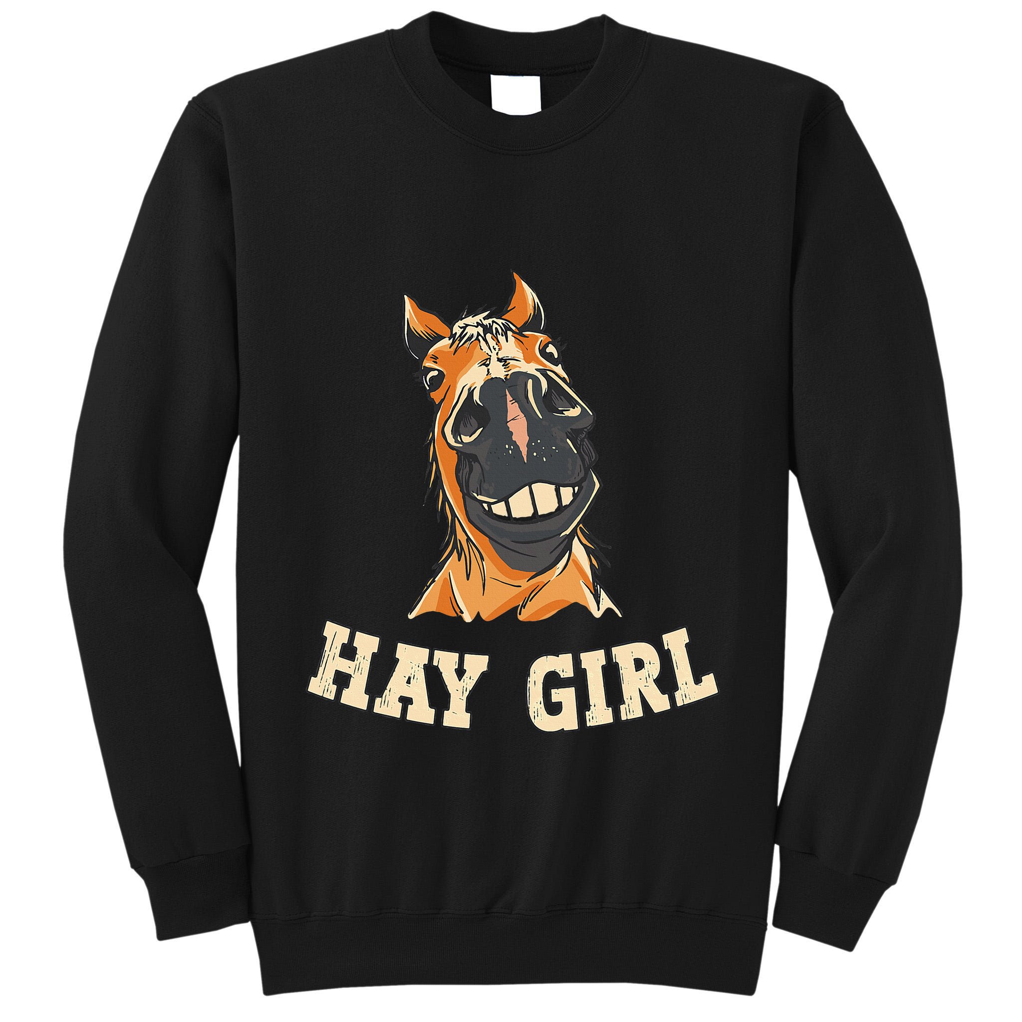 Funny Horseback Riding Equestrian Funny Horse Tall Sweatshirt