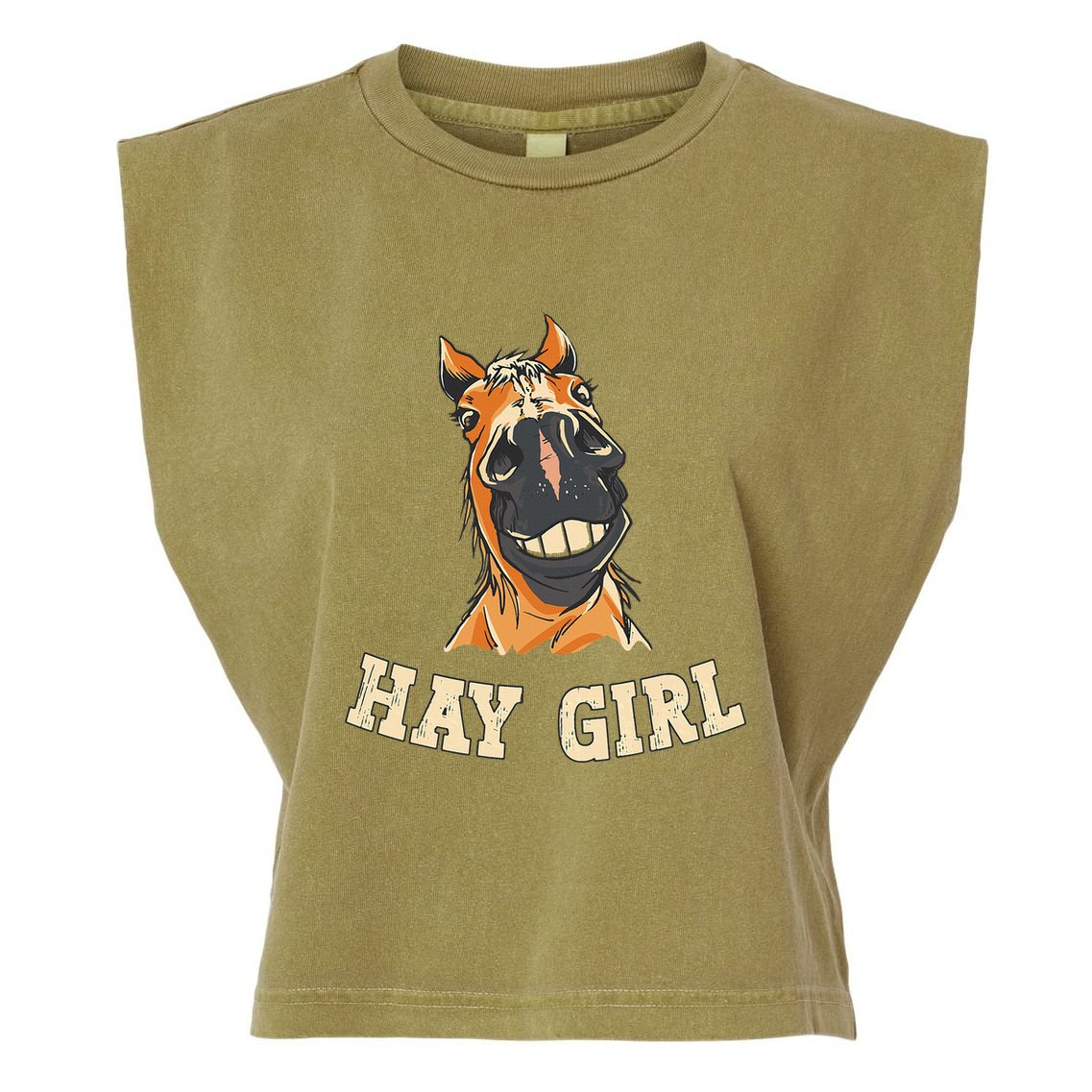 Funny Horseback Riding Equestrian Funny Horse Garment-Dyed Women's Muscle Tee