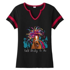 Funny Horse Racing On Derby Party 150th Ky Derby 2024 Ladies Halftime Notch Neck Tee