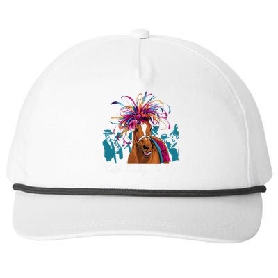 Funny Horse Racing On Derby Party 150th Ky Derby 2024 Snapback Five-Panel Rope Hat