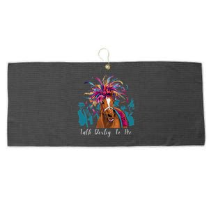 Funny Horse Racing On Derby Party 150th Ky Derby 2024 Large Microfiber Waffle Golf Towel