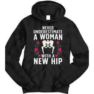 Funny Hip Replacement Art For Women Hip Surgery Lovers Tie Dye Hoodie