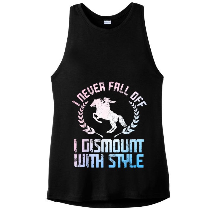Funny Horse Racing Art For Women Horse Lover Equestrian Ladies PosiCharge Tri-Blend Wicking Tank