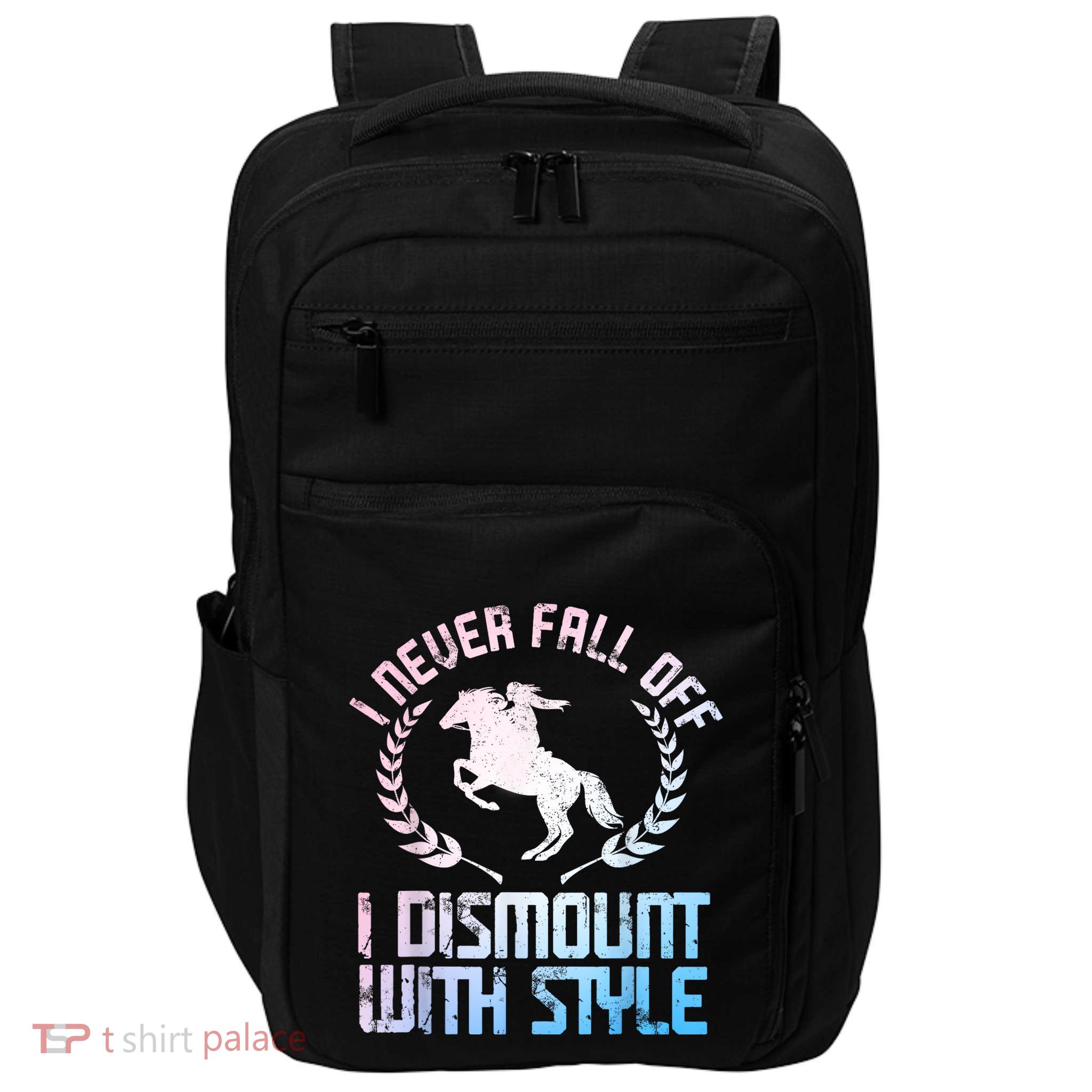 Funny Horse Racing Art For Women Horse Lover Equestrian Impact Tech Backpack