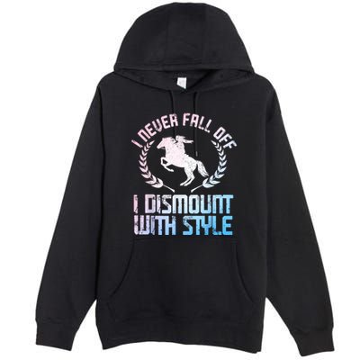 Funny Horse Racing Art For Women Horse Lover Equestrian Premium Pullover Hoodie