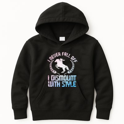 Funny Horse Racing Art For Women Horse Lover Equestrian Kids Hoodie