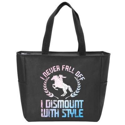 Funny Horse Racing Art For Women Horse Lover Equestrian Zip Tote Bag