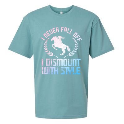 Funny Horse Racing Art For Women Horse Lover Equestrian Sueded Cloud Jersey T-Shirt