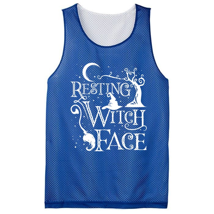 Funny Halloween Resting Witch Face Gift Mesh Reversible Basketball Jersey Tank