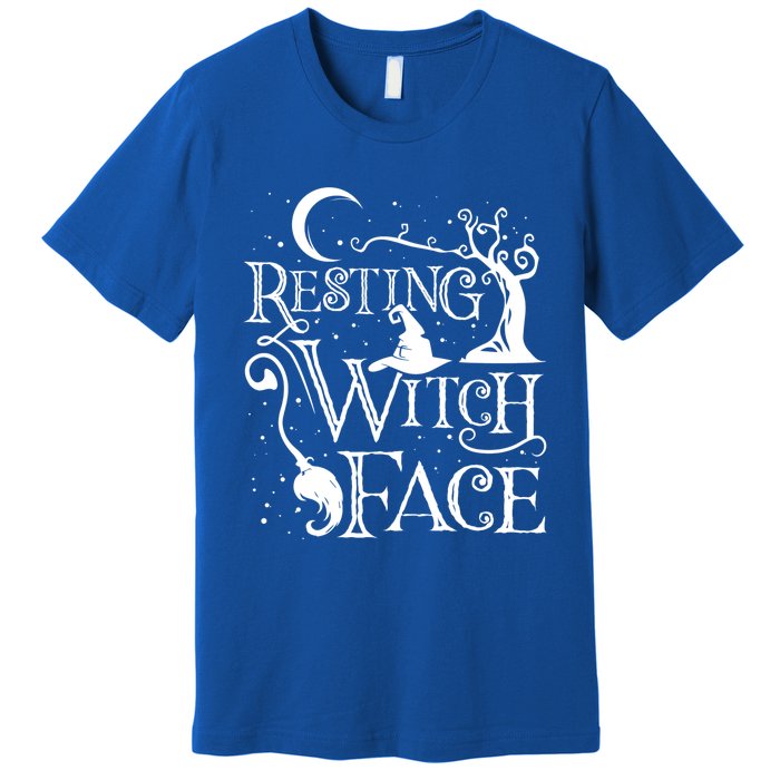 Funny Halloween Resting Witch Face Gift Premium T-Shirt