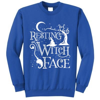 Funny Halloween Resting Witch Face Gift Tall Sweatshirt