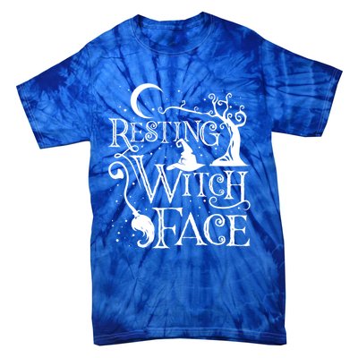 Funny Halloween Resting Witch Face Gift Tie-Dye T-Shirt