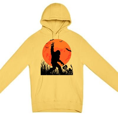 Funny Halloween Rocking Sasquatch Bigfoot Halloween Premium Pullover Hoodie