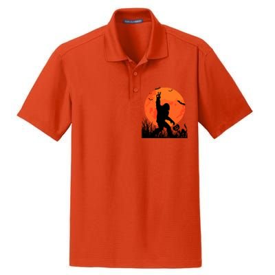 Funny Halloween Rocking Sasquatch Bigfoot Halloween Dry Zone Grid Polo