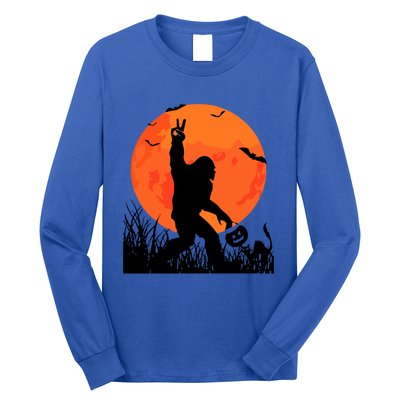 Funny Halloween Rocking Sasquatch Bigfoot Halloween Long Sleeve Shirt