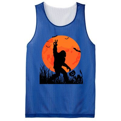 Funny Halloween Rocking Sasquatch Bigfoot Halloween Mesh Reversible Basketball Jersey Tank