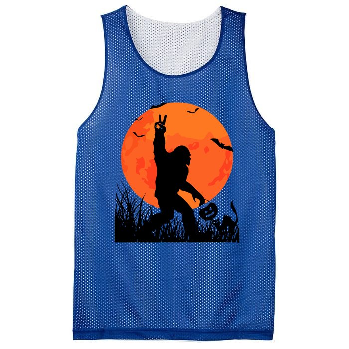 Funny Halloween Rocking Sasquatch Bigfoot Halloween Mesh Reversible Basketball Jersey Tank