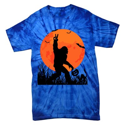 Funny Halloween Rocking Sasquatch Bigfoot Halloween Tie-Dye T-Shirt