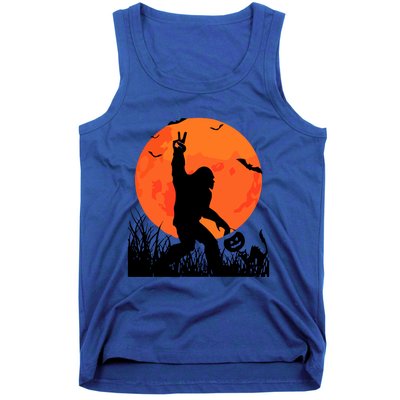 Funny Halloween Rocking Sasquatch Bigfoot Halloween Tank Top