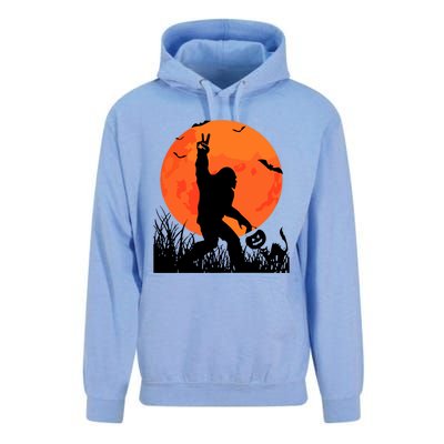 Funny Halloween Rocking Sasquatch Bigfoot Halloween Unisex Surf Hoodie