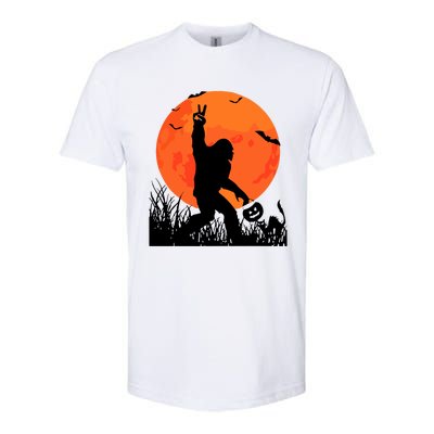 Funny Halloween Rocking Sasquatch Bigfoot Halloween Softstyle CVC T-Shirt