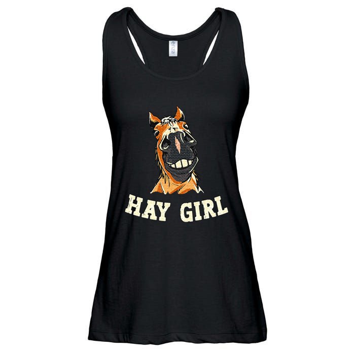 Funny Horseback Riding Equestrian Ladies Essential Flowy Tank