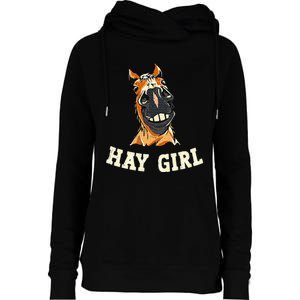 Funny Horseback Riding Equestrian Womens Funnel Neck Pullover Hood