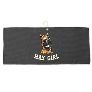 Funny Horseback Riding Equestrian Large Microfiber Waffle Golf Towel