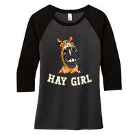 Funny Horseback Riding Equestrian Women's Tri-Blend 3/4-Sleeve Raglan Shirt