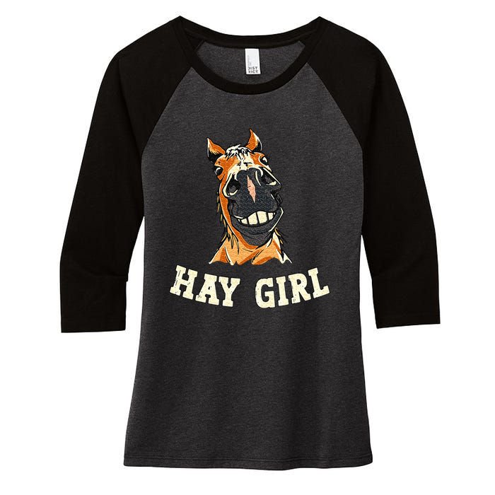 Funny Horseback Riding Equestrian Women's Tri-Blend 3/4-Sleeve Raglan Shirt