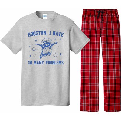 Funny Houston Raccoon Problems Design Pajama Set