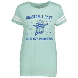 Funny Houston Raccoon Problems Design Enza Ladies Jersey Football T-Shirt