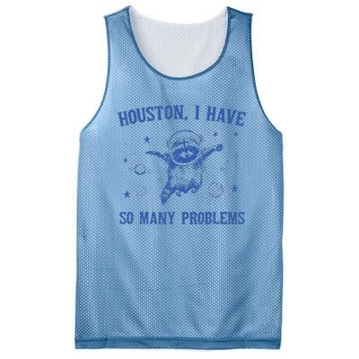 Funny Houston Raccoon Problems Design Mesh Reversible Basketball Jersey Tank