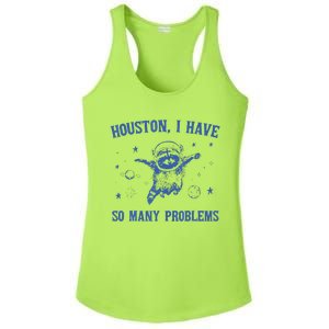 Funny Houston Raccoon Problems Design Ladies PosiCharge Competitor Racerback Tank