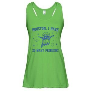 Funny Houston Raccoon Problems Design Ladies Essential Flowy Tank