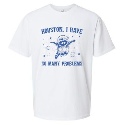 Funny Houston Raccoon Problems Design Sueded Cloud Jersey T-Shirt