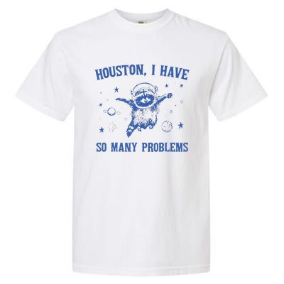 Funny Houston Raccoon Problems Design Garment-Dyed Heavyweight T-Shirt