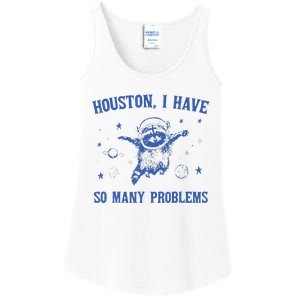 Funny Houston Raccoon Problems Design Ladies Essential Tank