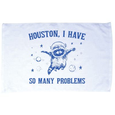 Funny Houston Raccoon Problems Design Microfiber Hand Towel