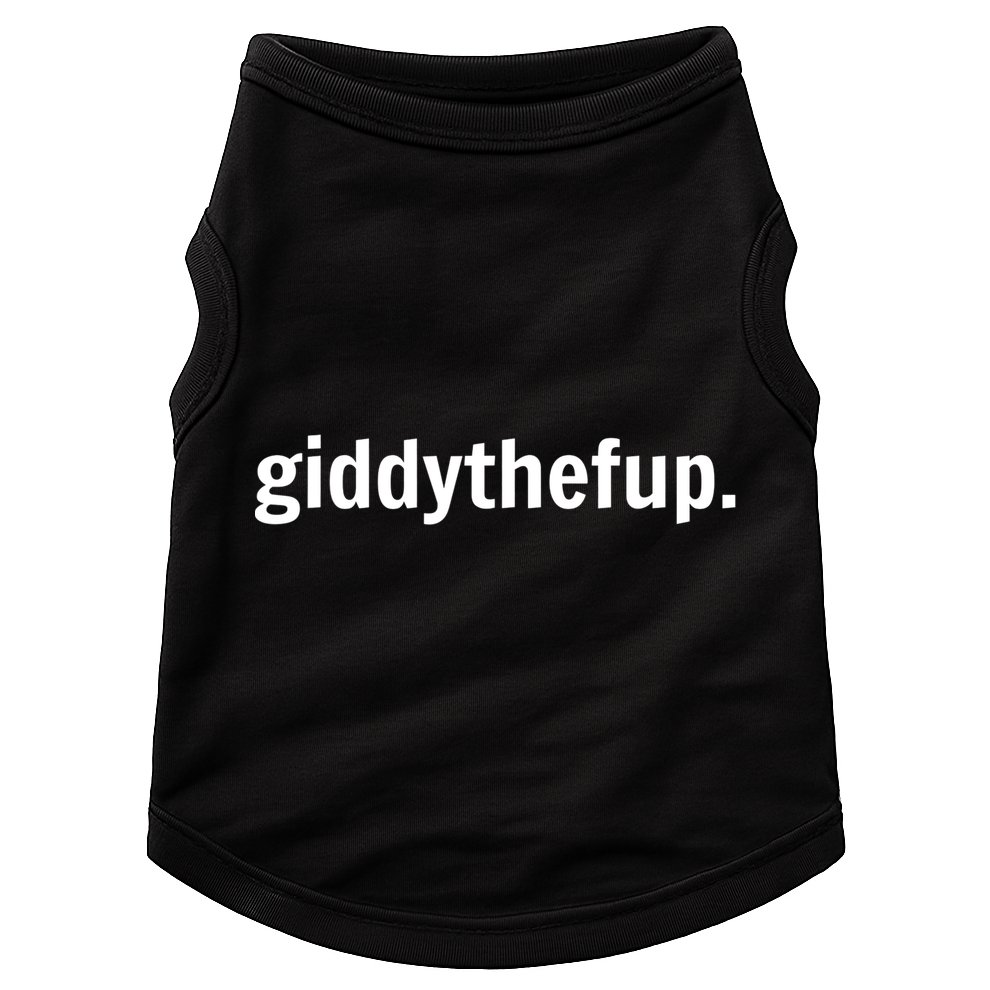 Funny Horse Racing Gift GIDDY THE F UP Doggie Tank