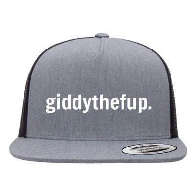 Funny Horse Racing Gift GIDDY THE F UP Flat Bill Trucker Hat